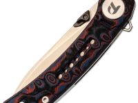 Складной нож Dr.Tech D3610MR, сталь 14C28N, рукоять микарта, Pattern Red