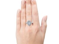 Классическое кольцо из белого золота с бриллиантами э4701кц12163300