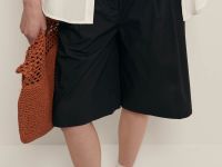 Шорты из хлопка со складками