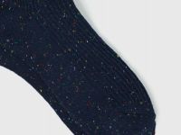 Высокие носки в рубчик, Синий