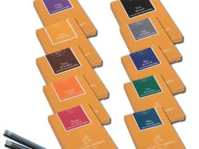 Картриджи для перьевой ручки Herbin Prestige, 7 шт, Orange soleil Оранжевый