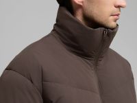 Оверсайз пуховик с воротником-стойкой