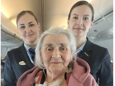 Ветеран войны полетела в Москву на Парад Победы рейсом авиакомпании «Якутия»