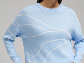 Легкий удлиненный джемпер с хлопком