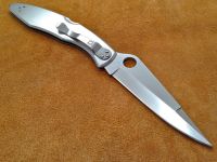Нож складной Police Model Spyderco C07P, сталь VG-10 Satin Plain, рукоять нержавеющая сталь
