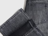 Утеплённые джинсы для девочек, Серый