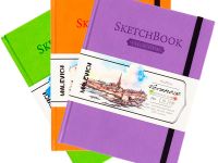 Скетчбук для акварели Малевичъ "Veroneze" 15х20 см 200 г 50 л салатовый