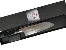 Нож Сантоку Kanetsugu Saiun Damascus, 9003, сталь VG-10, в картонной коробке, 170 мм