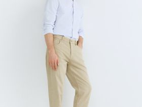Зауженные джинсы Tapered fit, Бежевый