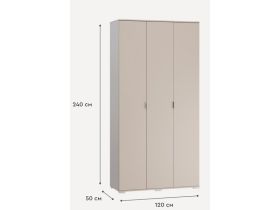 Распашной шкаф Стелла 3-120x240 Латте