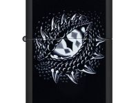 Зажигалка ZIPPO Dragon Eye с покрытием Black Light, латунь/сталь, черная,матовая 38x13x57 мм