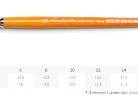 Кисть пони №18 плоская Tintoretto "Pony" на короткой ручке