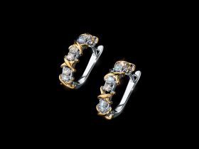 Серьги из комбинированного золота э4812сг06163900