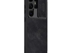 Чехол-книжка Nillkin Qin Prop Leather для Samsung Galaxy S23 Ultra экокожа (черный)