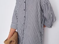 Платье-рубашка женское из хлопка