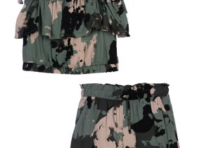 Комплект текстильный для девочек: топ, шорты