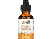 MaryRuth Organics, Органические жидкие капли с витаминами D3 и K2 для малышей, для детей от 1 до 3 лет, без добавок, 30 мл (1 жидк. Унция)