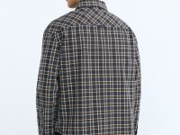 Рубашка из хлопка в клетку, Серый