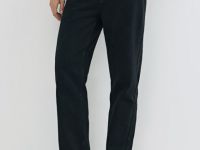 Джинсы Straight с накатом, Черный