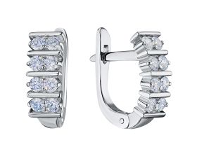 Серьги из белого золота с бриллиантами э4701сг01190800