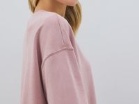 Футболка с эффектом стирки, Розовый