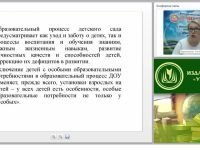 Особенности организации инклюзивного образовательного процесса в ДОО