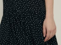 Сарафан силуэта трапеция с принтом в горошек