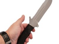 Нож с фиксированным клинком Тайфун, сталь 65х13, рукоять Elastron