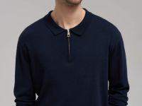 Джемпер-поло полуприлегающего кроя с шерстью