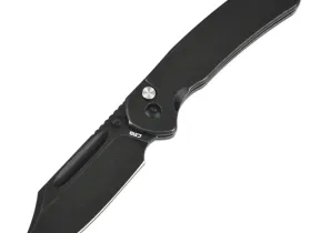 Складной нож CJRB Pyrite Bowie, сталь AR-RPM9 Black Stonewash, рукоять Stainless Steel черная