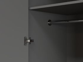 Распашной шкаф Леванте 3-144x205 Графитовый