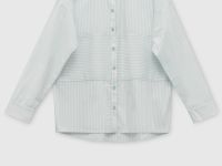 Рубашка из хлопка с отложным воротником