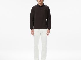 Мужская толстовка Lacoste с воротником-поло из хлопка