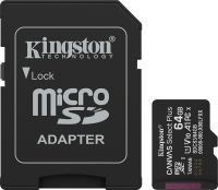 Карта памяти Kingston Canvas Select Plus microSDXC UHS-I 64 ГБ с адаптером