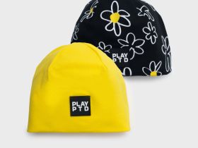 Шапка трикотажная для девочек, 2 шт в комплекте