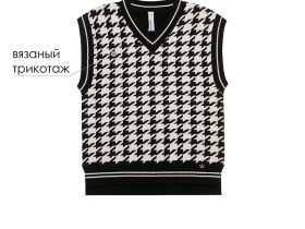 Жаккардовый жилет для девочки