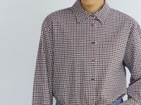 Рубашка в клетку виши, Бежевый