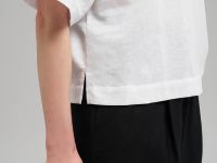 Свободная блузка изо льна и хлопка