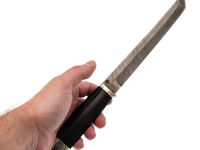 Нож Танто, сталь дамаск, 200мм, рукоять граб