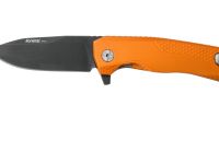 Нож складной LionSteel ROK A OB, сталь Black (Mil Spec) Finish Bhler M390, рукоять алюминий, оранжевый