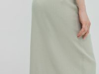 Юбка миди изо льна, Бежевый