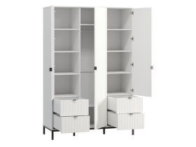 Распашной шкаф Трейвис 3-137x205 Белый