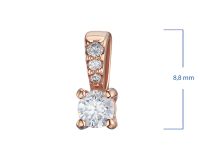 Классическая подвеска из красного золота с бриллиантами э0201пд12161200