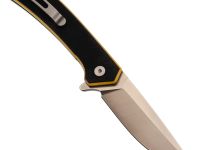 Складной нож Амур Техно малый, сталь VG-10, рукоять G10 черно-желтый