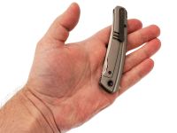 Складной нож TUOTOWN Saira Stonewash, сталь T14N, рукоять Grey Ti