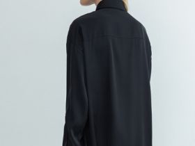 Блузка из сатина, Черный