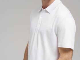 Поло прямого кроя из хлопкового трикотажа интерлок