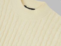 Джемпер прямого кроя из хлопка с косами