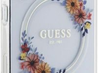 Чехол Guess Flowers Wreath MagSafe для Galaxy S24 прозрачный