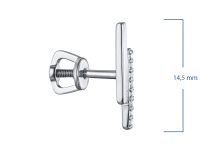 Пусеты из белого золота с бриллиантами э0901пс03210509